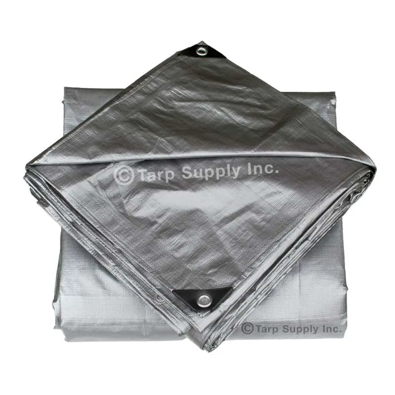 15'x30' Heavy Duty Silver Poly Tarp