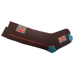 2 x Boys Kids Knee High Thermal Warm Long Snow Wellington Boot Ski Socks (DARK)