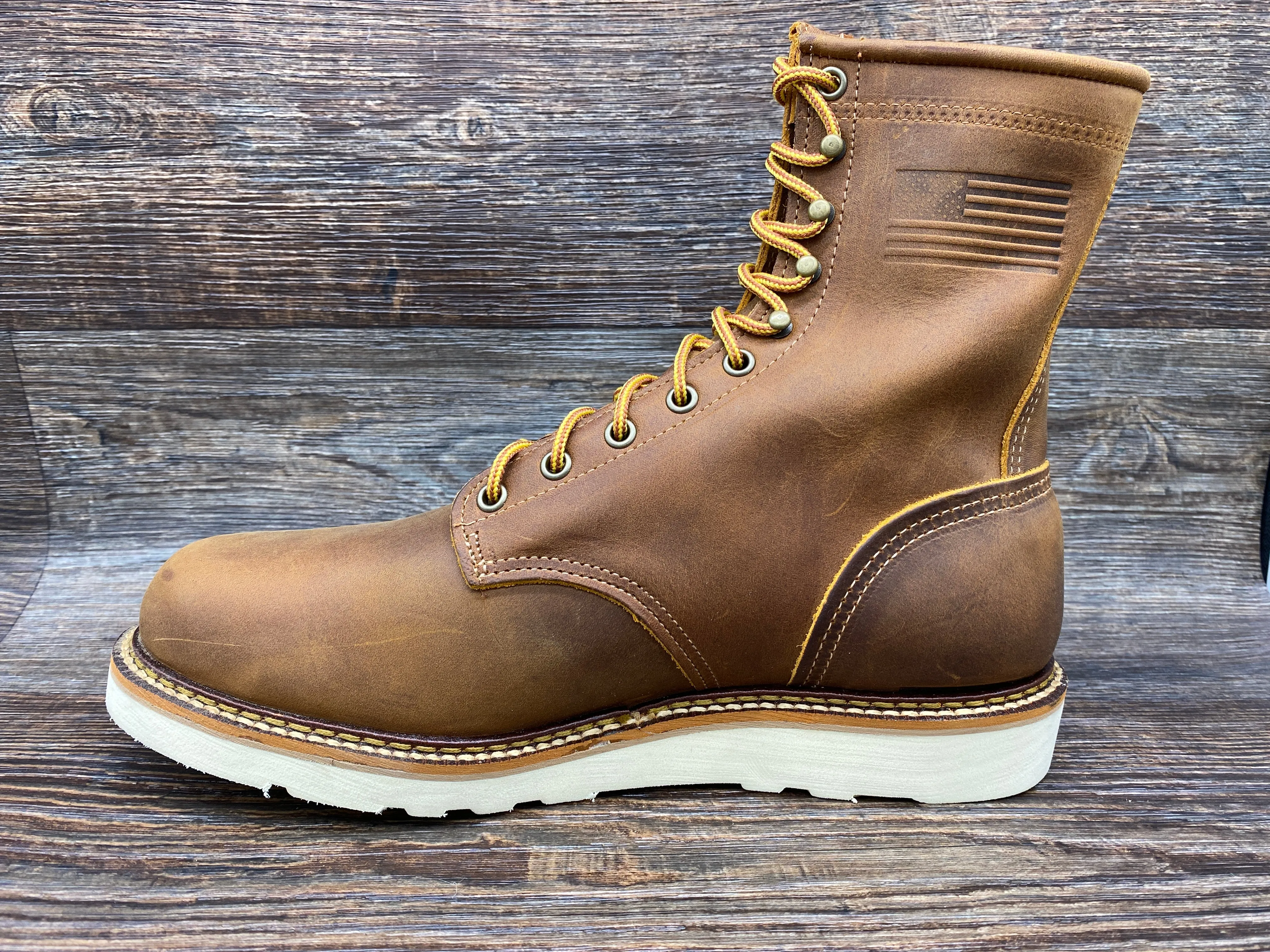 7713st Men's Silverado 8-inch Steel Toe Wedge Sole Lace up by Abilene