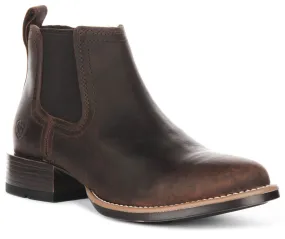 Ariat Booker Ultra Round Chelsea In Brown For Men