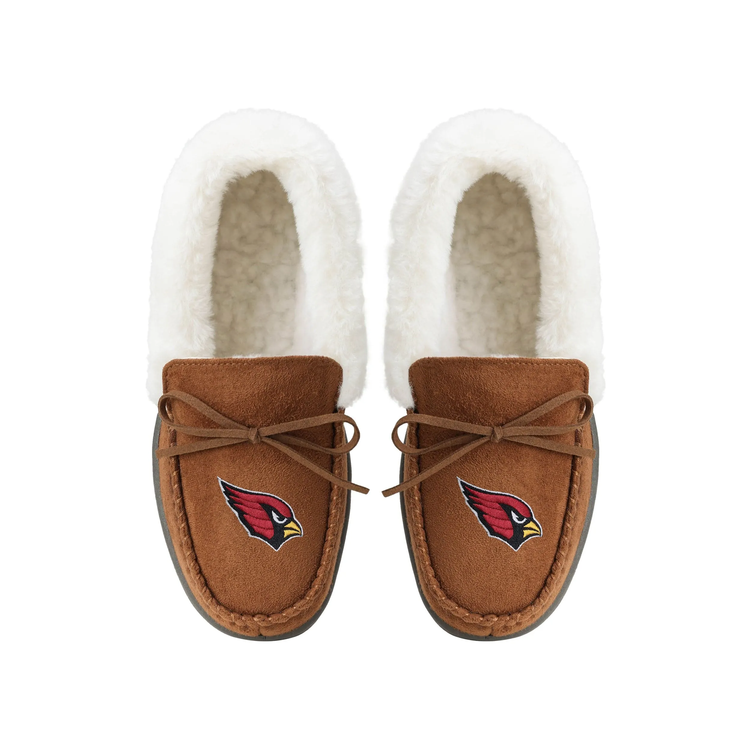 Arizona Cardinals NFL Womens Tan Moccasin Slippers