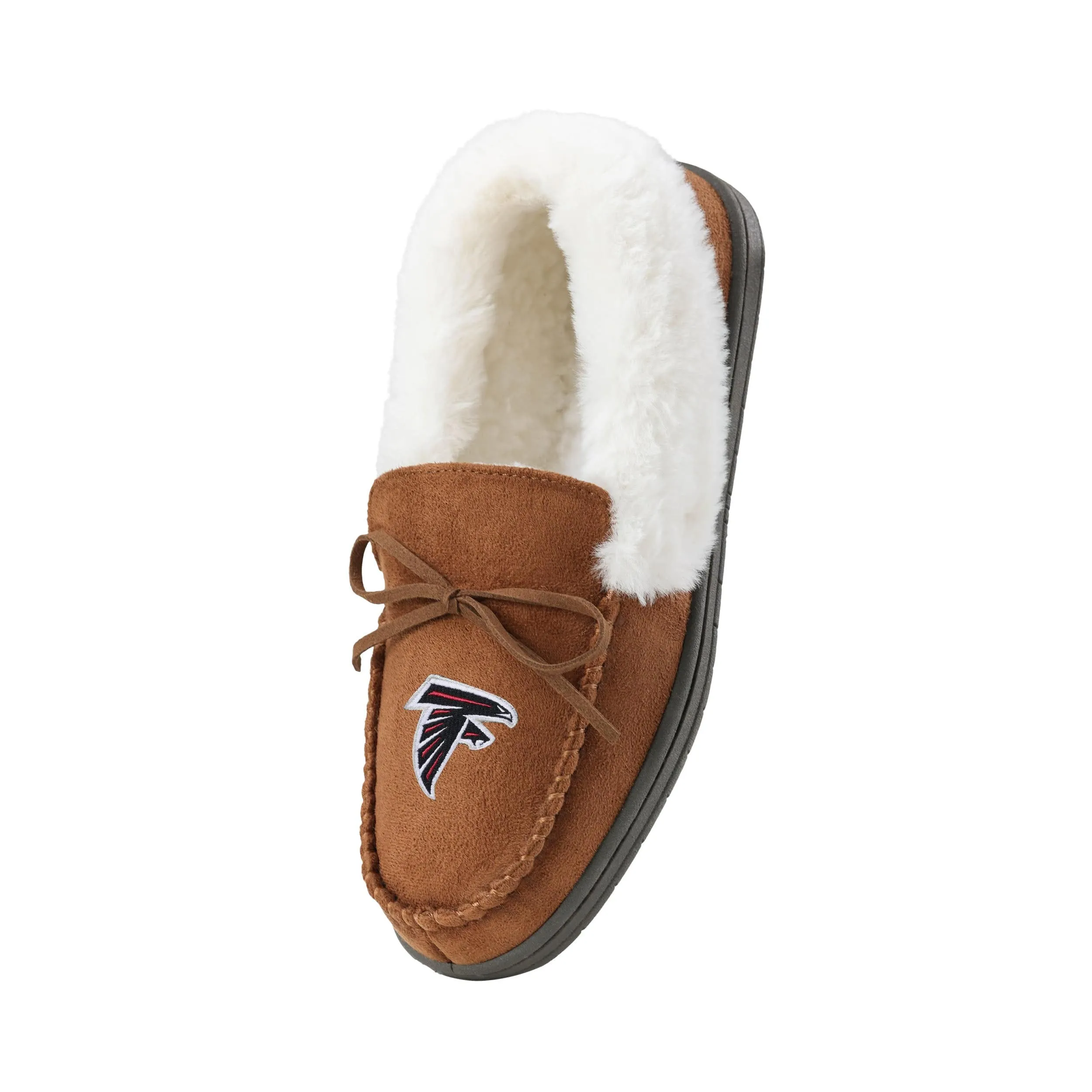 Atlanta Falcons NFL Womens Tan Moccasin Slippers