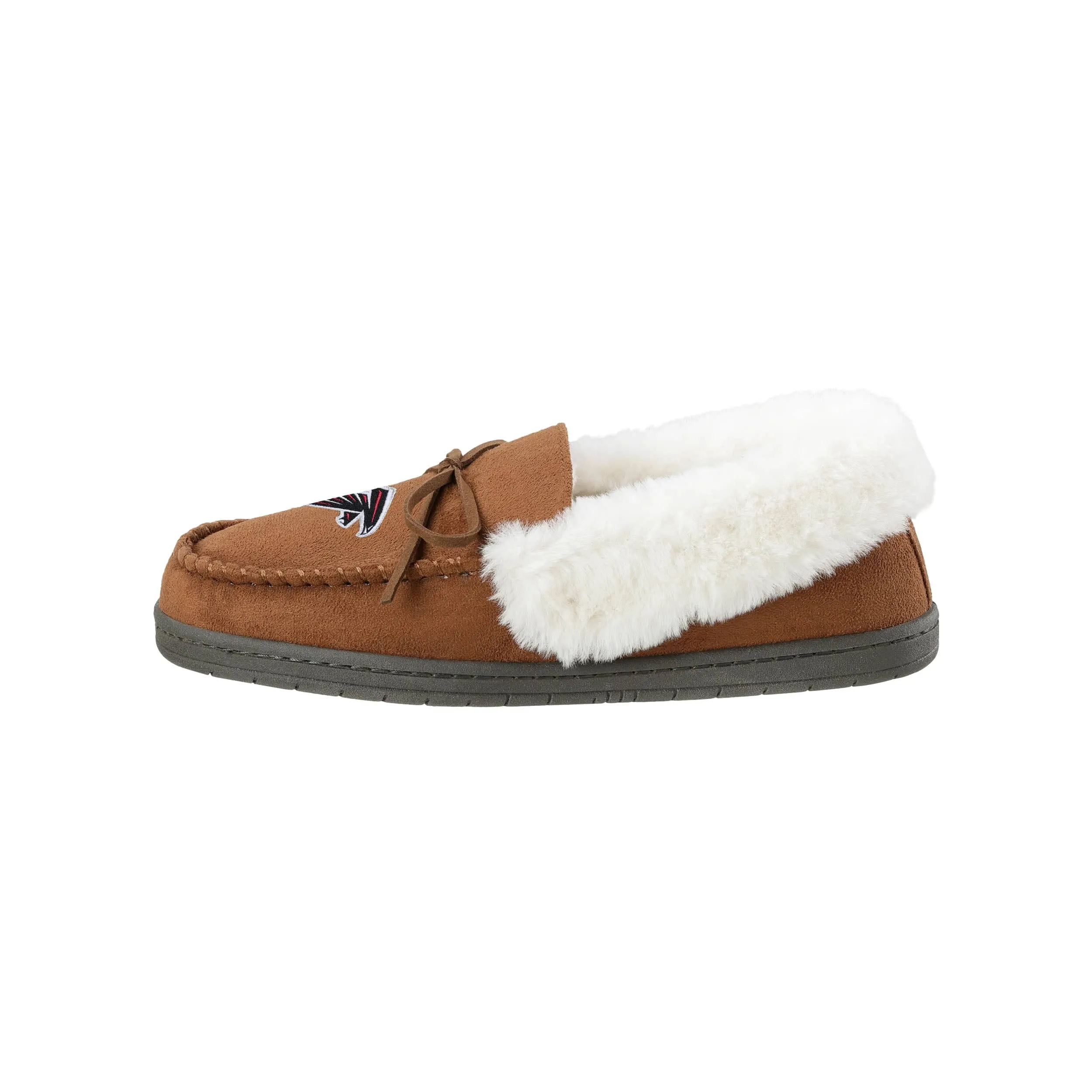 Atlanta Falcons NFL Womens Tan Moccasin Slippers