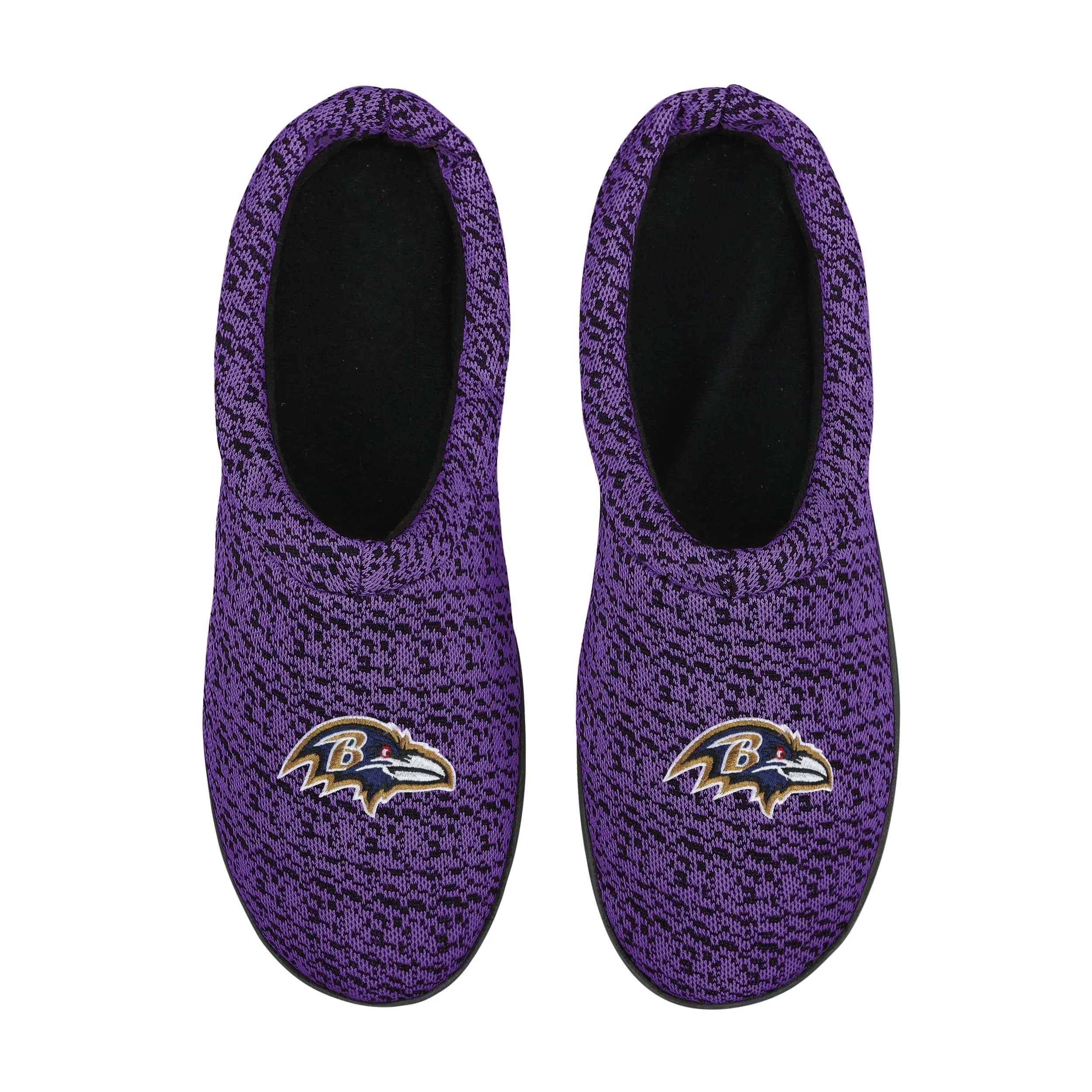 Baltimore Ravens NFL Mens Poly Knit Cup Sole Slippers