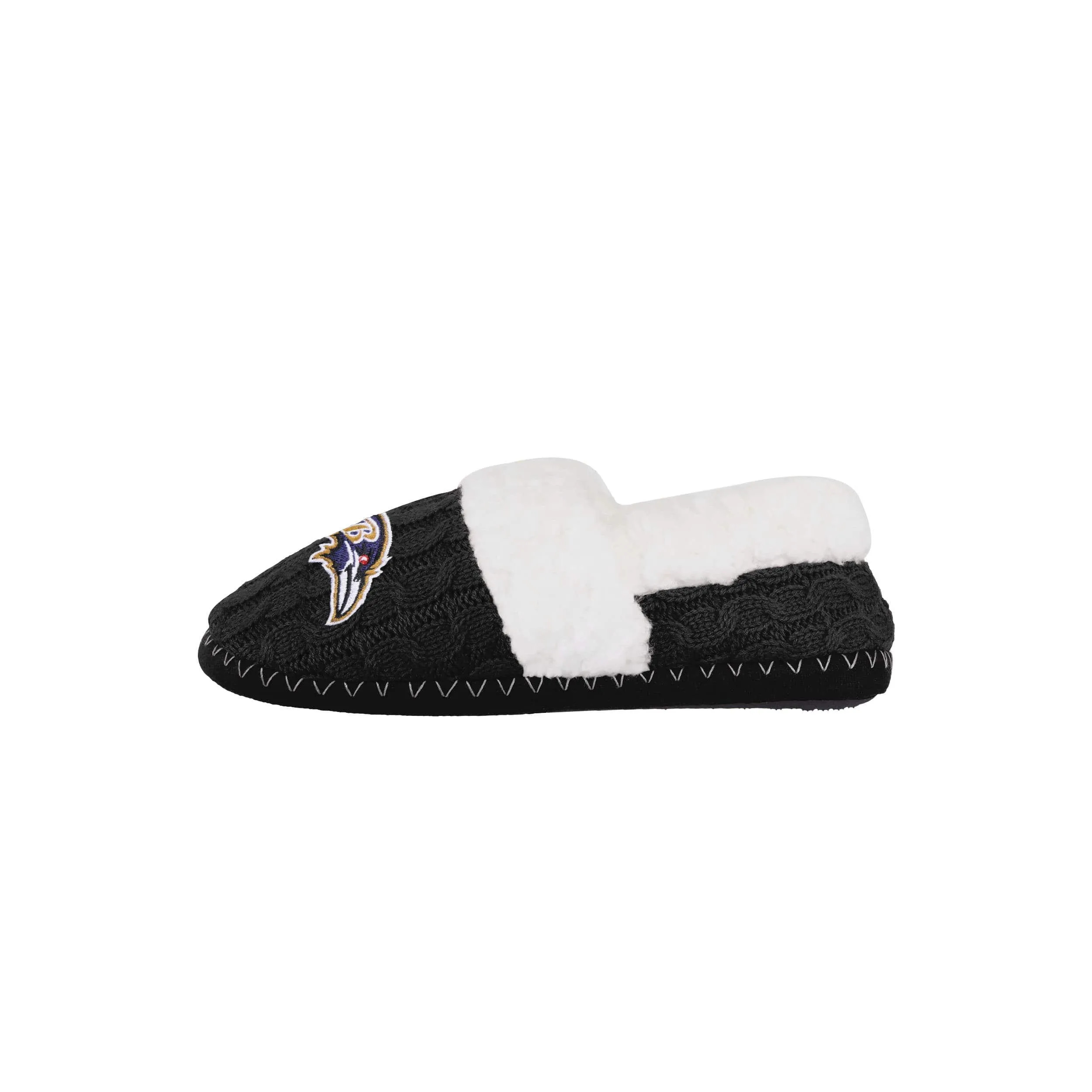 Baltimore Ravens NFL Womens Team Color Fur Moccasin Slippers