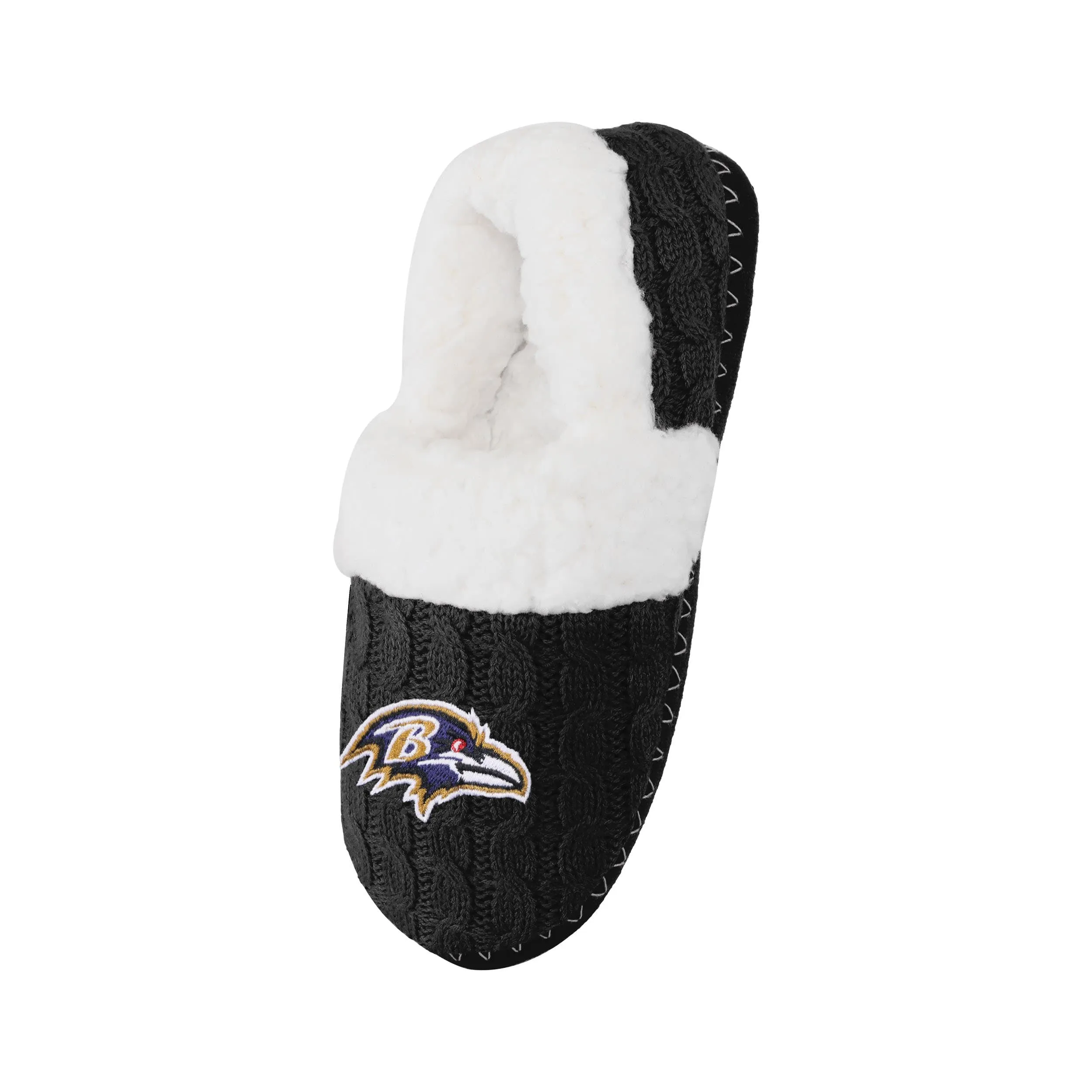 Baltimore Ravens NFL Womens Team Color Fur Moccasin Slippers