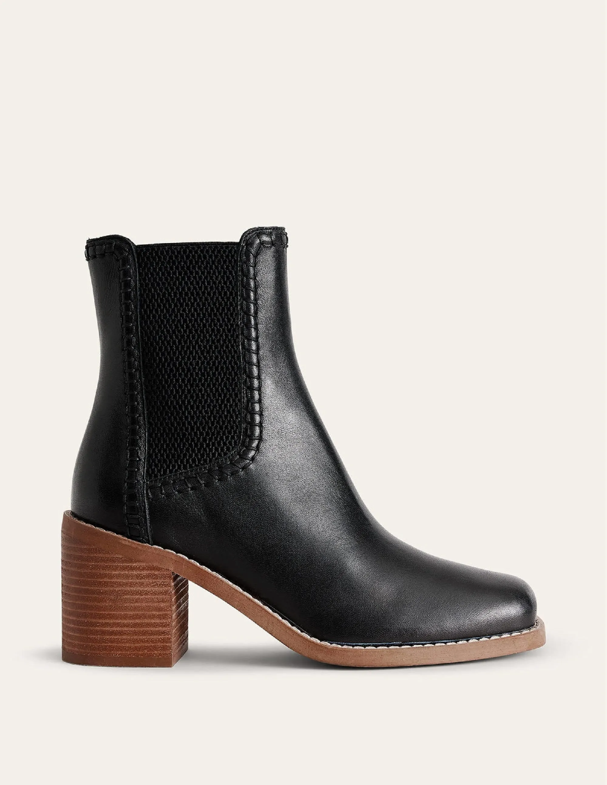 Block-Heel Chelsea Boots-Black