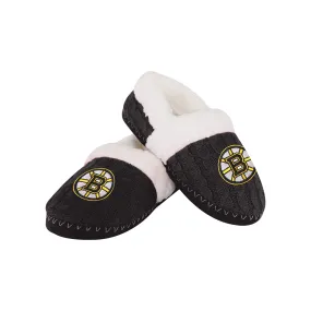 Boston Bruins NHL Womens Team Color Fur Moccasin Slippers