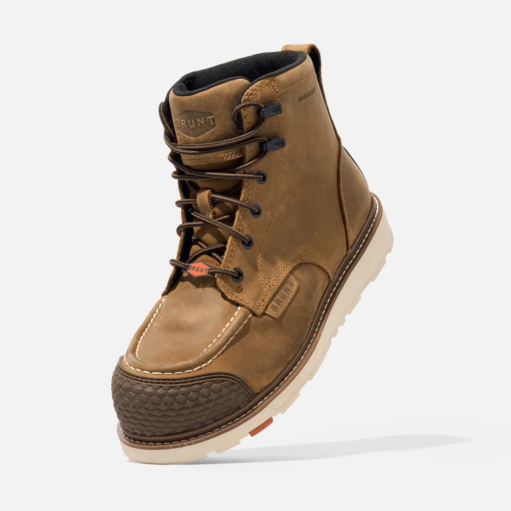 Brunt Marin 6" Brunt Toe Waterproof Brown Men's
