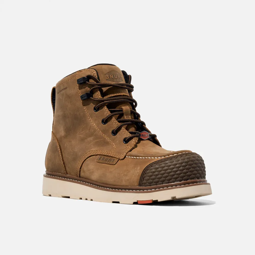 Brunt Marin 6" Brunt Toe Waterproof Brown Men's
