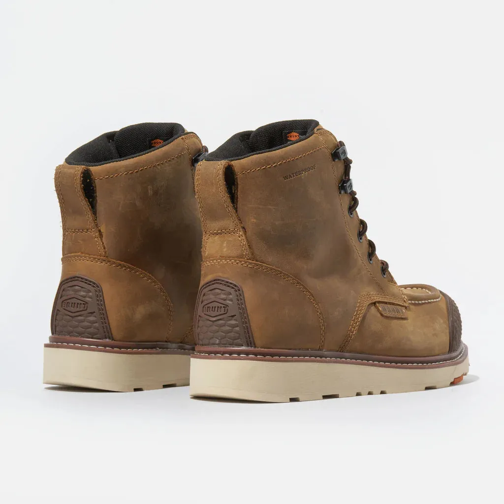 Brunt Marin 6" Brunt Toe Waterproof Brown Men's