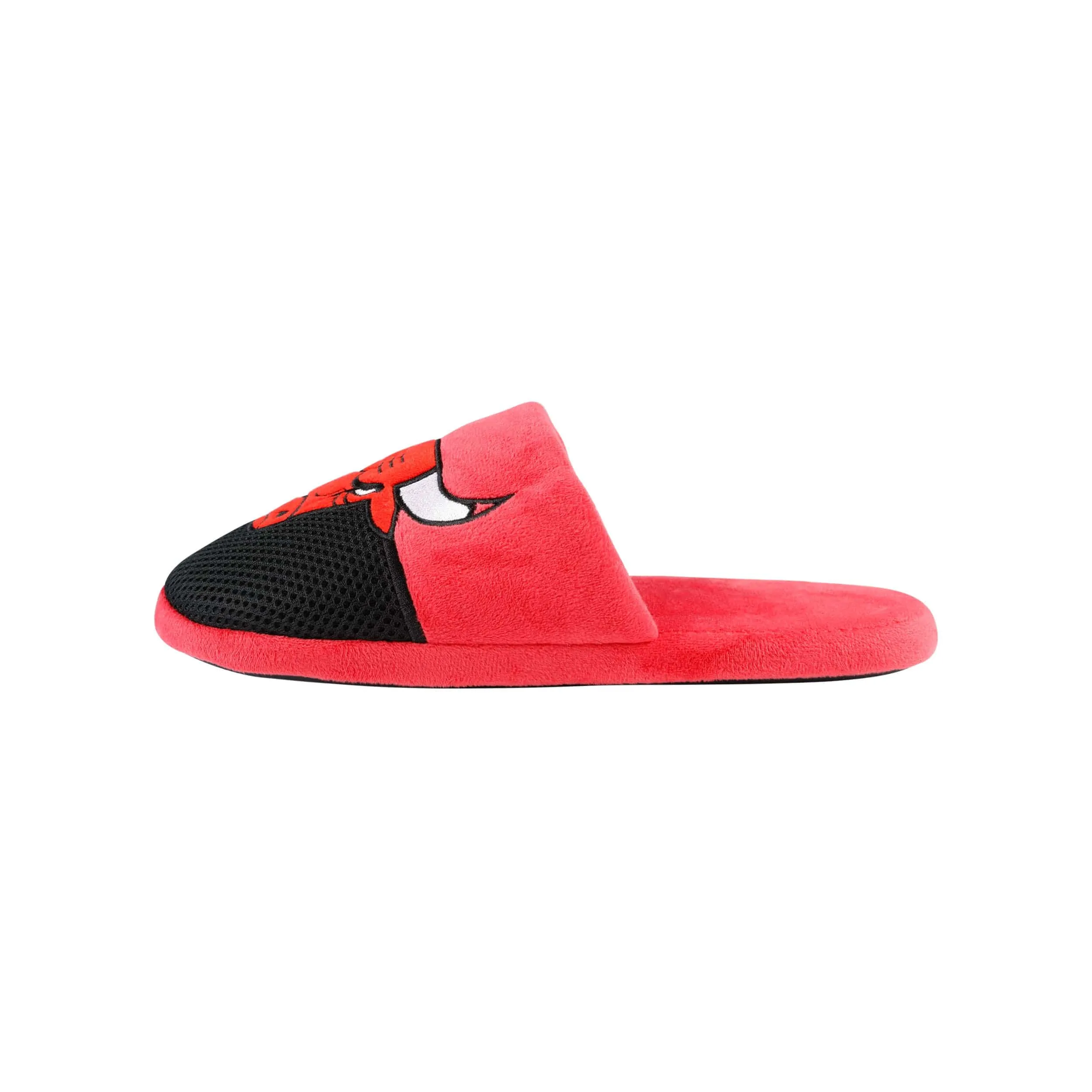 Chicago Bulls NBA Mens Team Logo Staycation Slippers