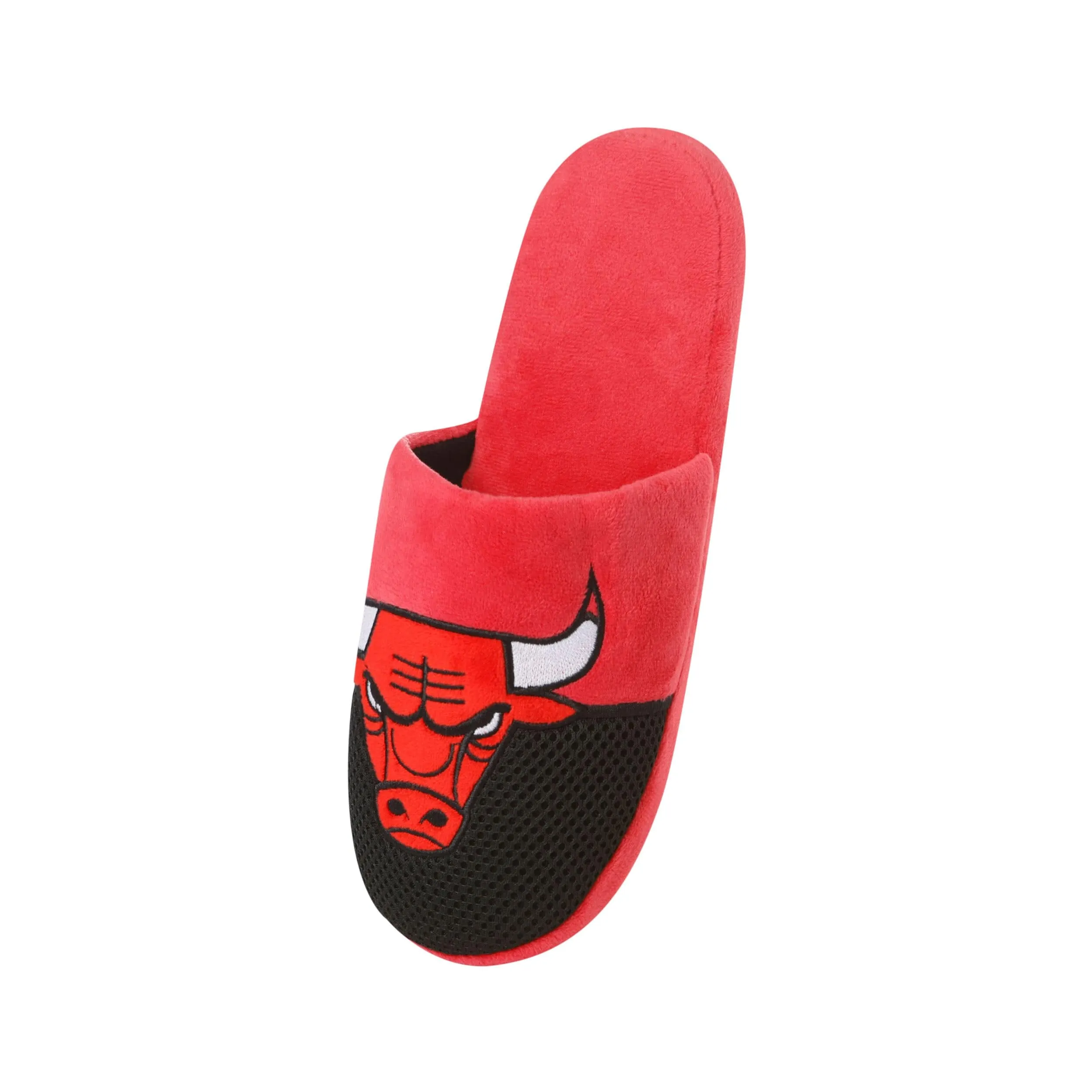 Chicago Bulls NBA Mens Team Logo Staycation Slippers