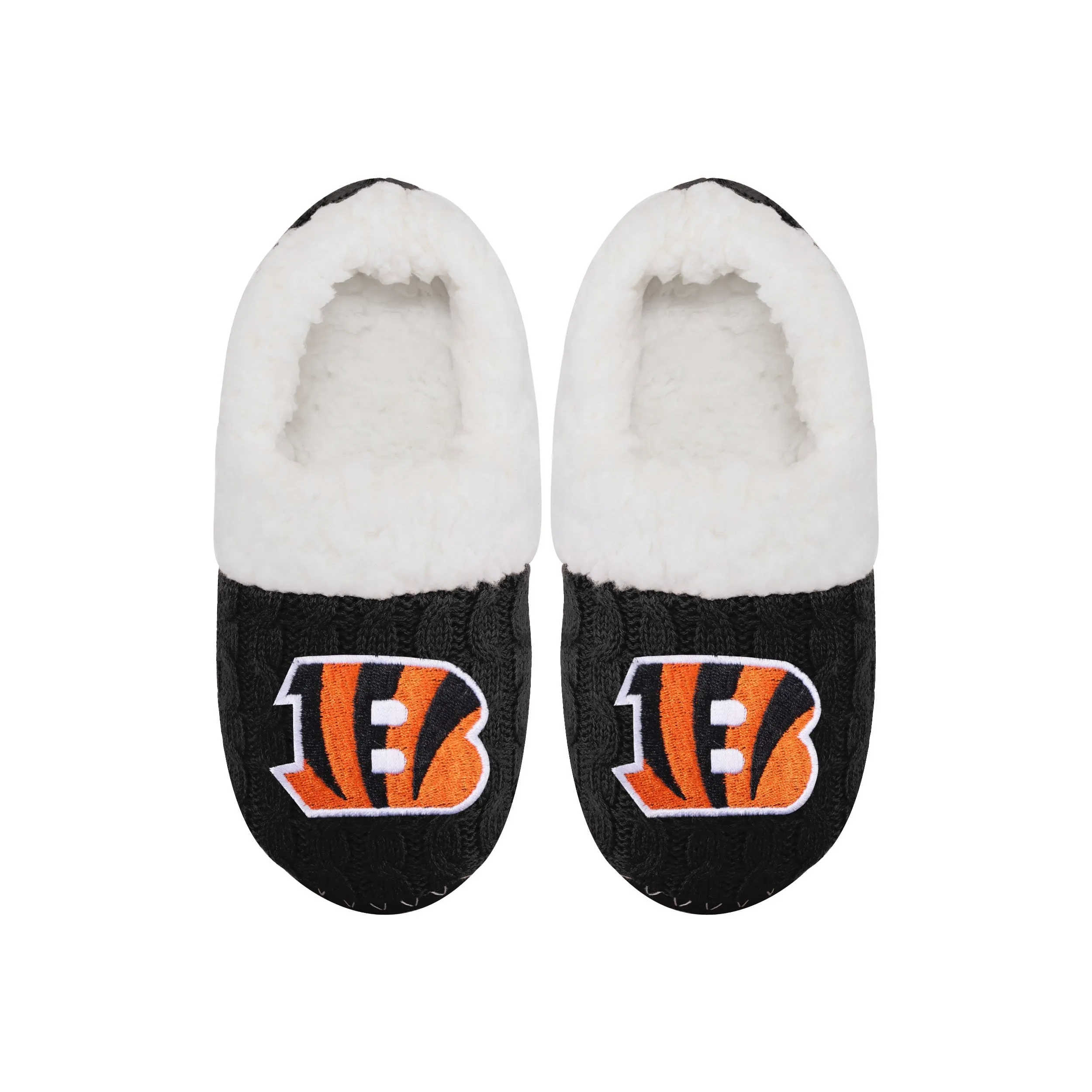 Cincinnati Bengals NFL Womens Team Color Fur Moccasin Slippers
