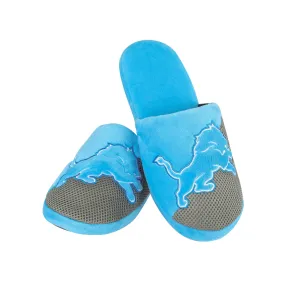 Detroit Lions NFL Mens Logo Staycation Slippers