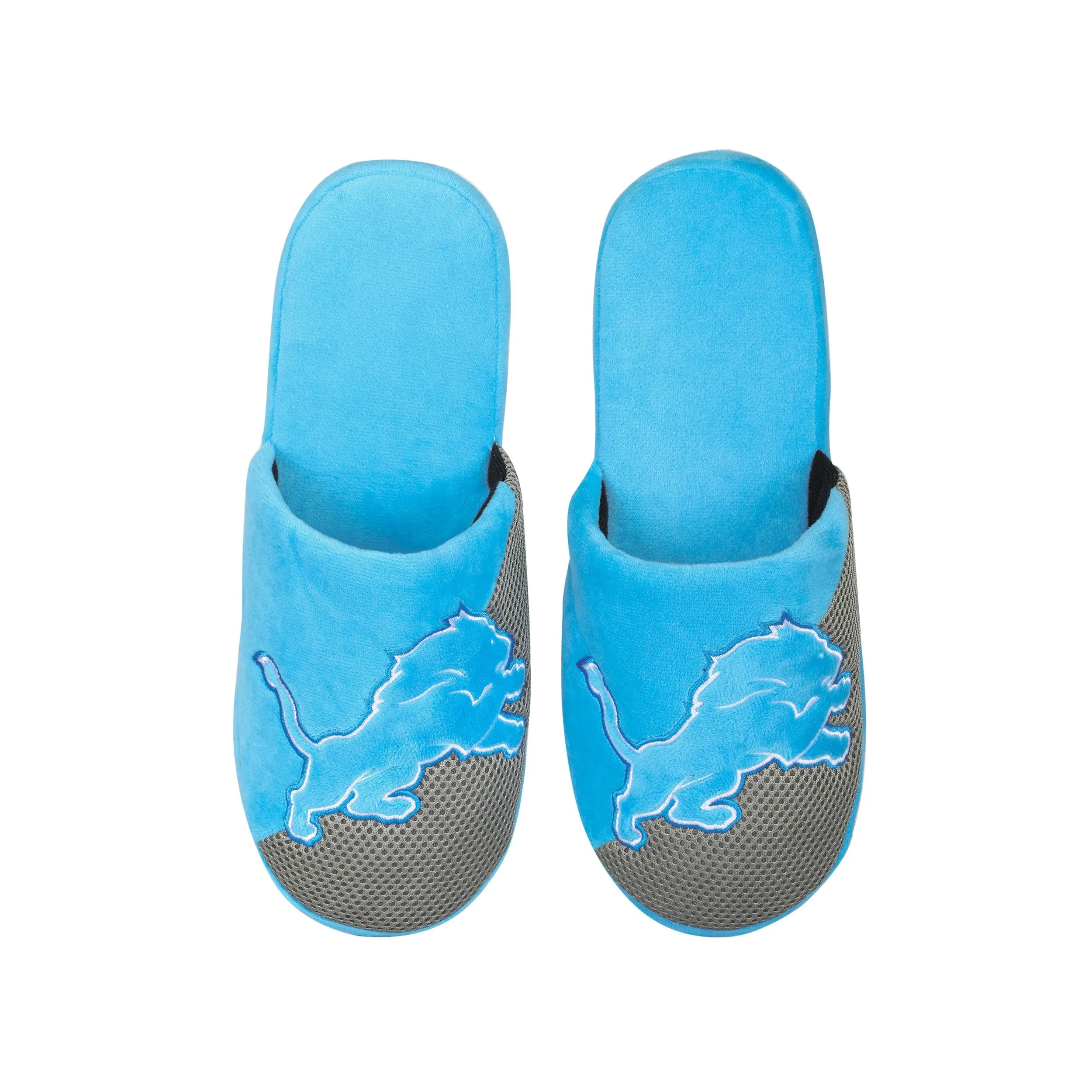 Detroit Lions NFL Mens Logo Staycation Slippers