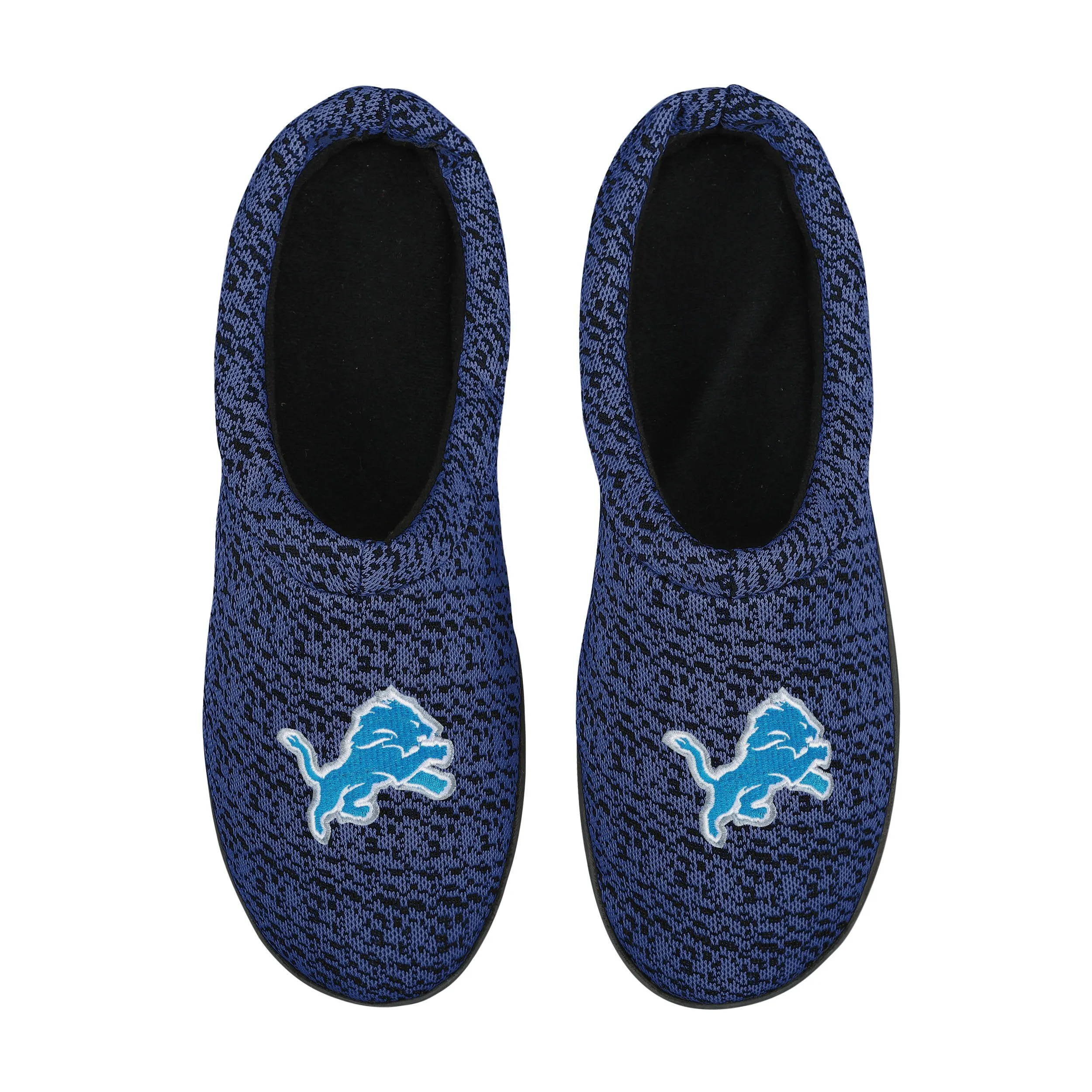 Detroit Lions NFL Mens Poly Knit Cup Sole Slippers