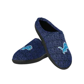 Detroit Lions NFL Mens Poly Knit Cup Sole Slippers