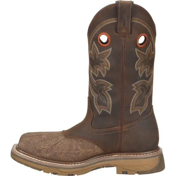 Double H Men's Carlos 13" Composite Toe Waterproof Western Work Boot- Brown- DH5149