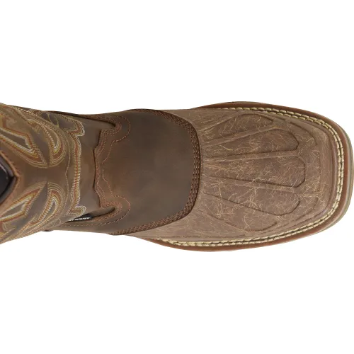 Double H Men's Carlos 13" Composite Toe Waterproof Western Work Boot- Brown- DH5149