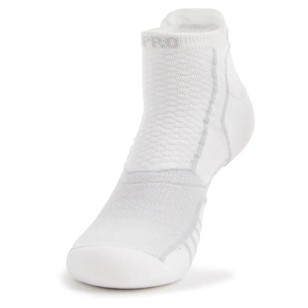 Experia Prolite Ultra-Light Cushion No Show Tab Tennis Socks White