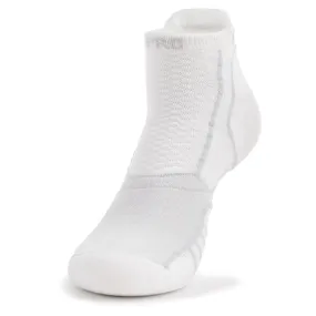 Experia Prolite Ultra-Light Cushion No Show Tab Tennis Socks White