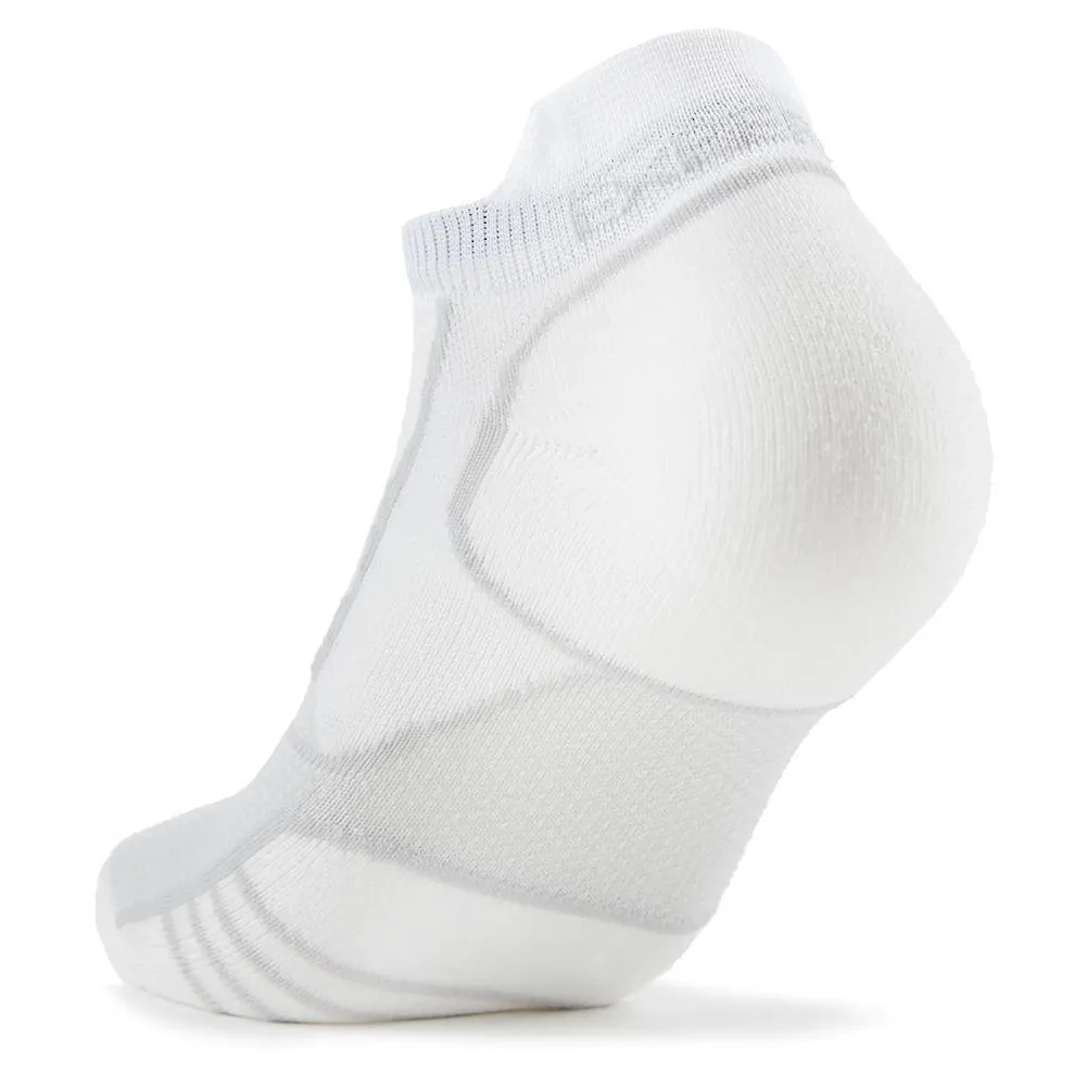 Experia Prolite Ultra-Light Cushion No Show Tab Tennis Socks White