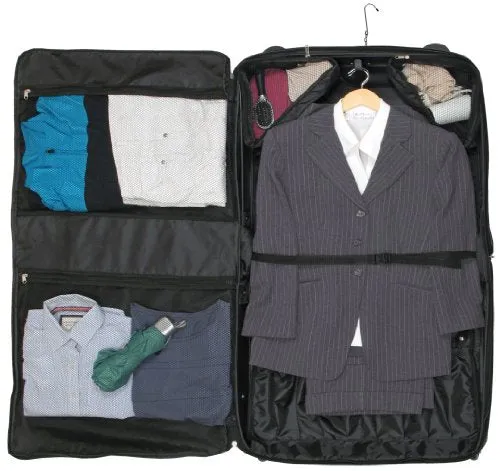 Geoffrey Beene Deluxe Rolling Garment Bag - Hearts Fashion Travel Garment Carrier With Wheels