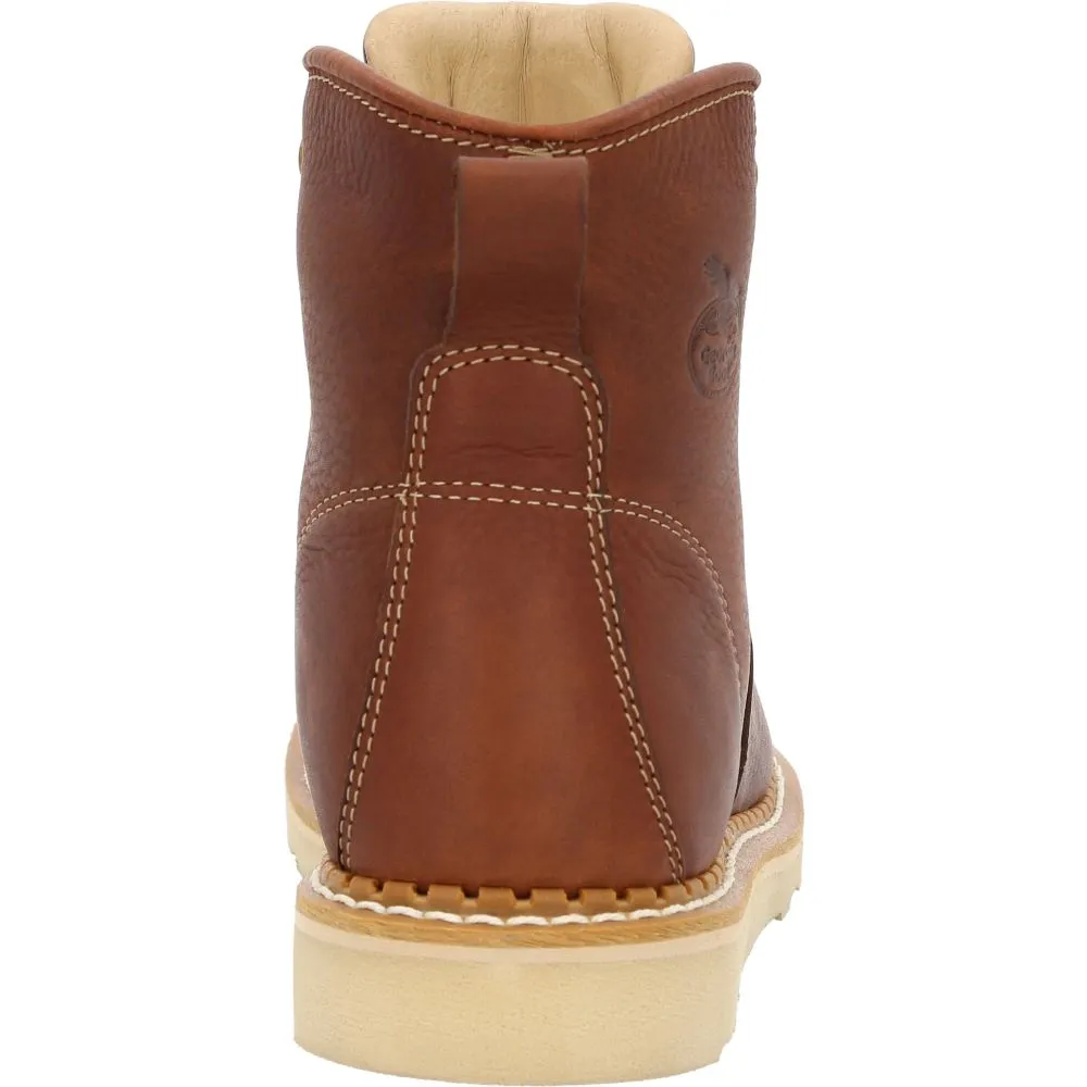 'Georgia Boot' Men's 6" Wedge Moc Toe EH Soft Toe - Brown