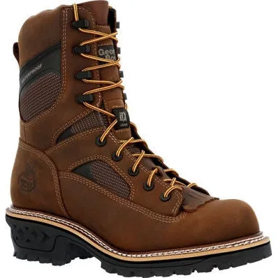 Georgia Men's Ltx Logger 9" Comp Toe Waterproof Work Boot -Brown- GB00617