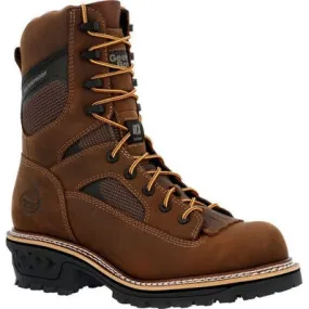 Georgia Men's Ltx Logger 9" Comp Toe Waterproof Work Boot -Brown- GB00617