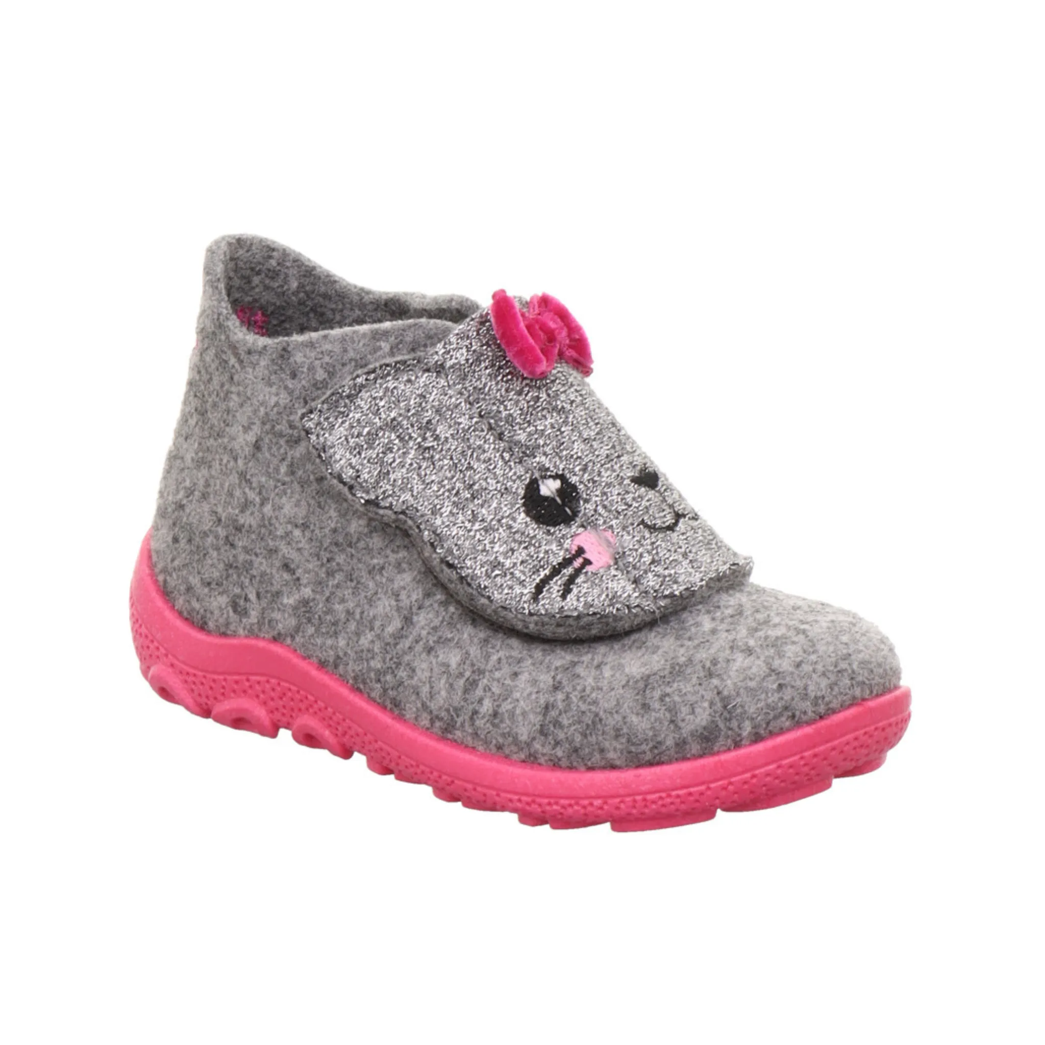 Happy Kitten Wool Felt Slipper