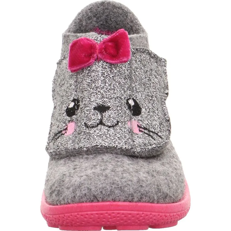 Happy Kitten Wool Felt Slipper