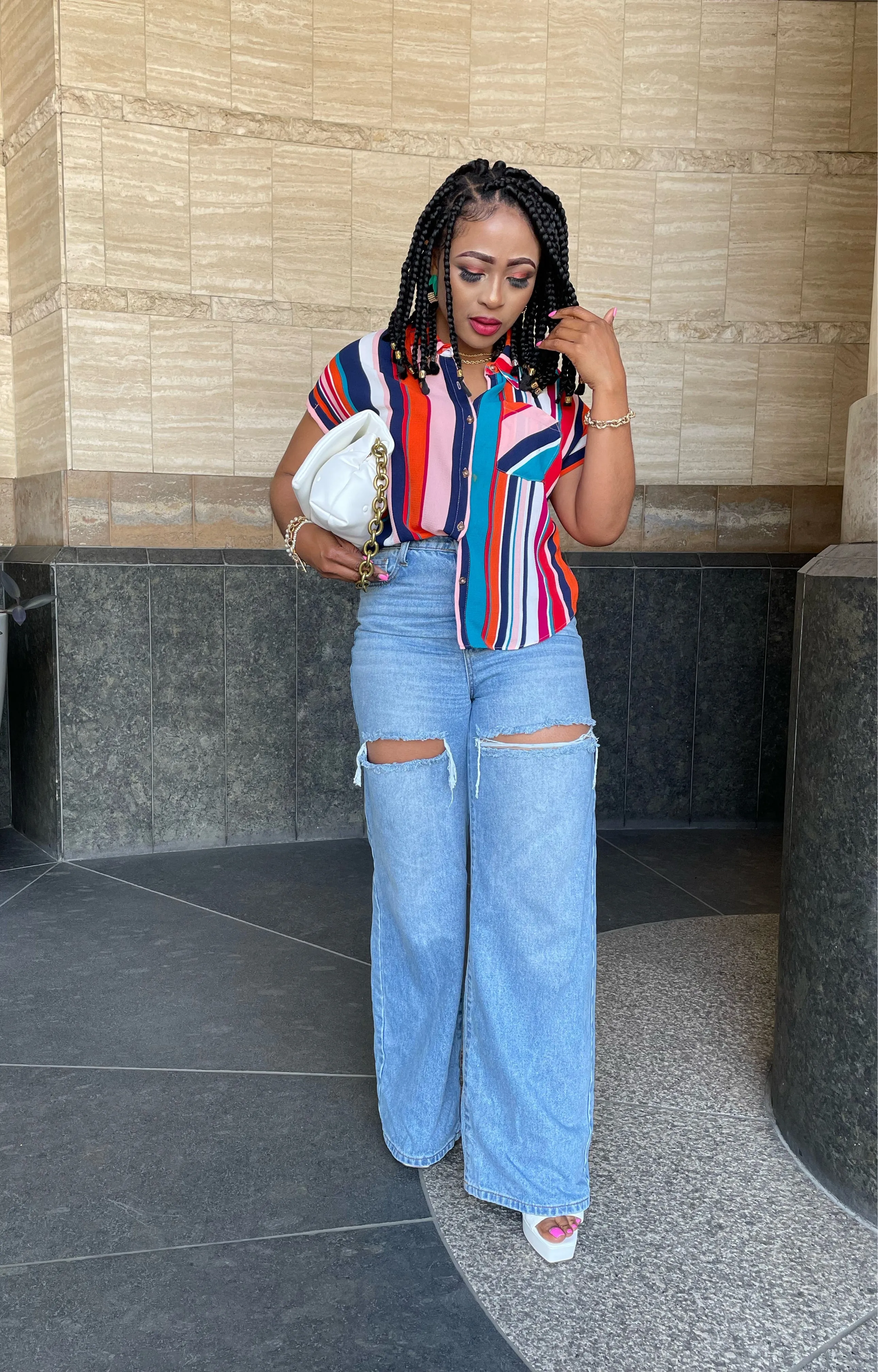 HIGH WAISTED WIDE LEG JEANS