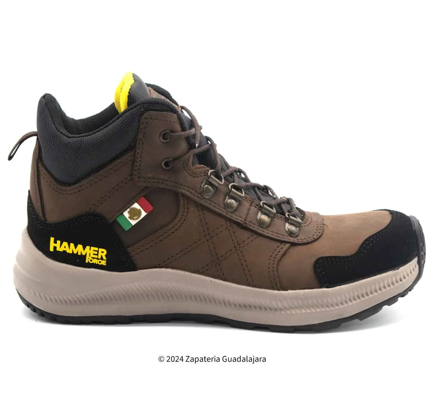HM-502 WOMEN CHOCOLATE LEATHER WORK SHOES
