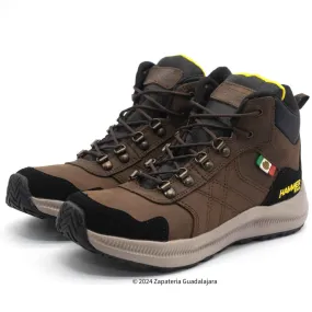 HM-502 WOMEN CHOCOLATE LEATHER WORK SHOES
