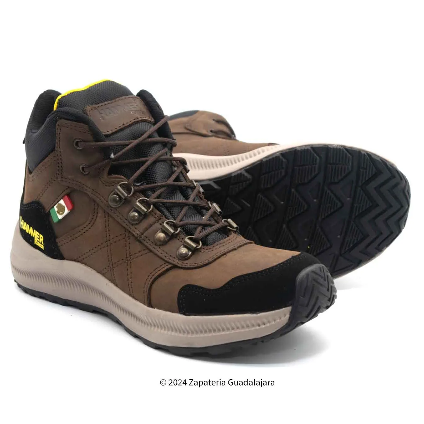HM-502 WOMEN CHOCOLATE LEATHER WORK SHOES