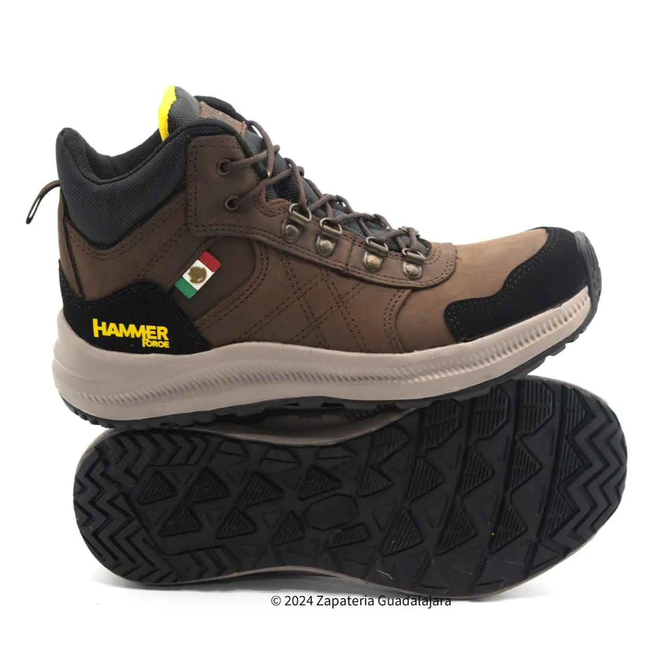 HM-502 WOMEN CHOCOLATE LEATHER WORK SHOES