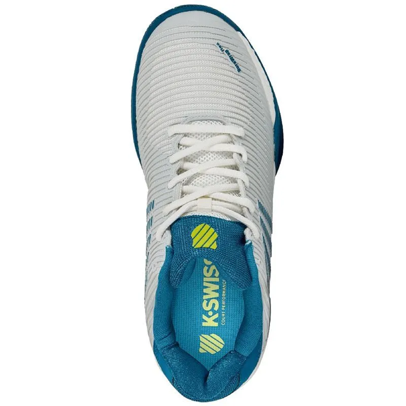 K- Swiss Men's Hypercourt Express 2 Tennis Shoes White and Celestial
