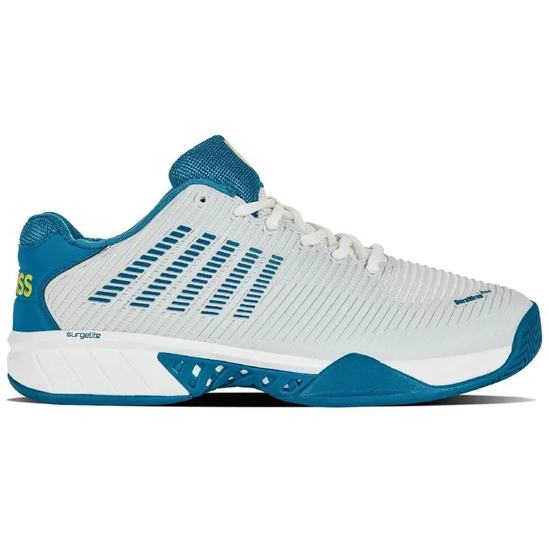 K- Swiss Men's Hypercourt Express 2 Tennis Shoes White and Celestial