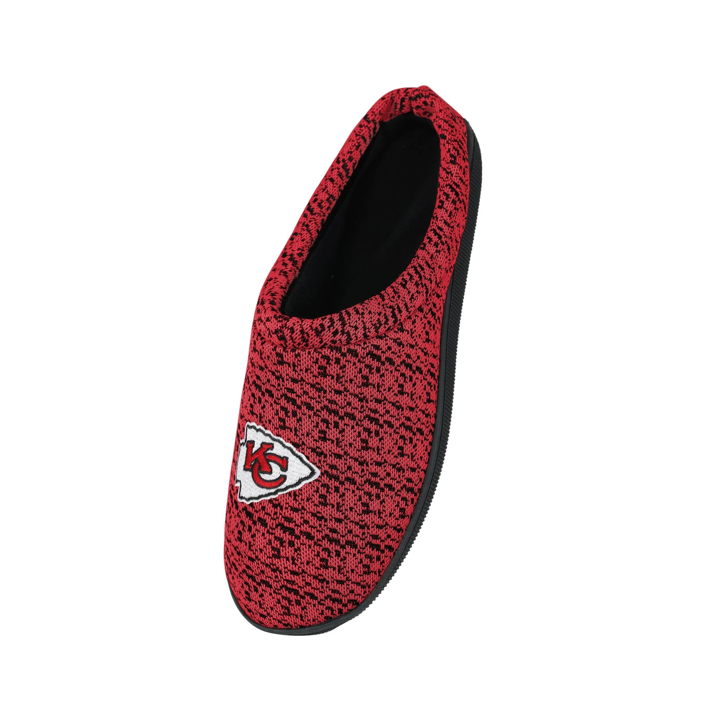 Kansas City Chiefs NFL Mens Poly Knit Cup Sole Slippers