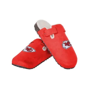 Kansas City Chiefs NFL Womens Fur Buckle Clog Slippers