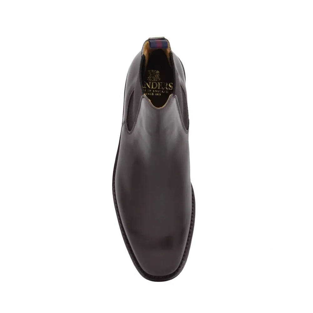 LIAM Mens Brown Calf Chelsea Boot with Rubber sole by SANDERS