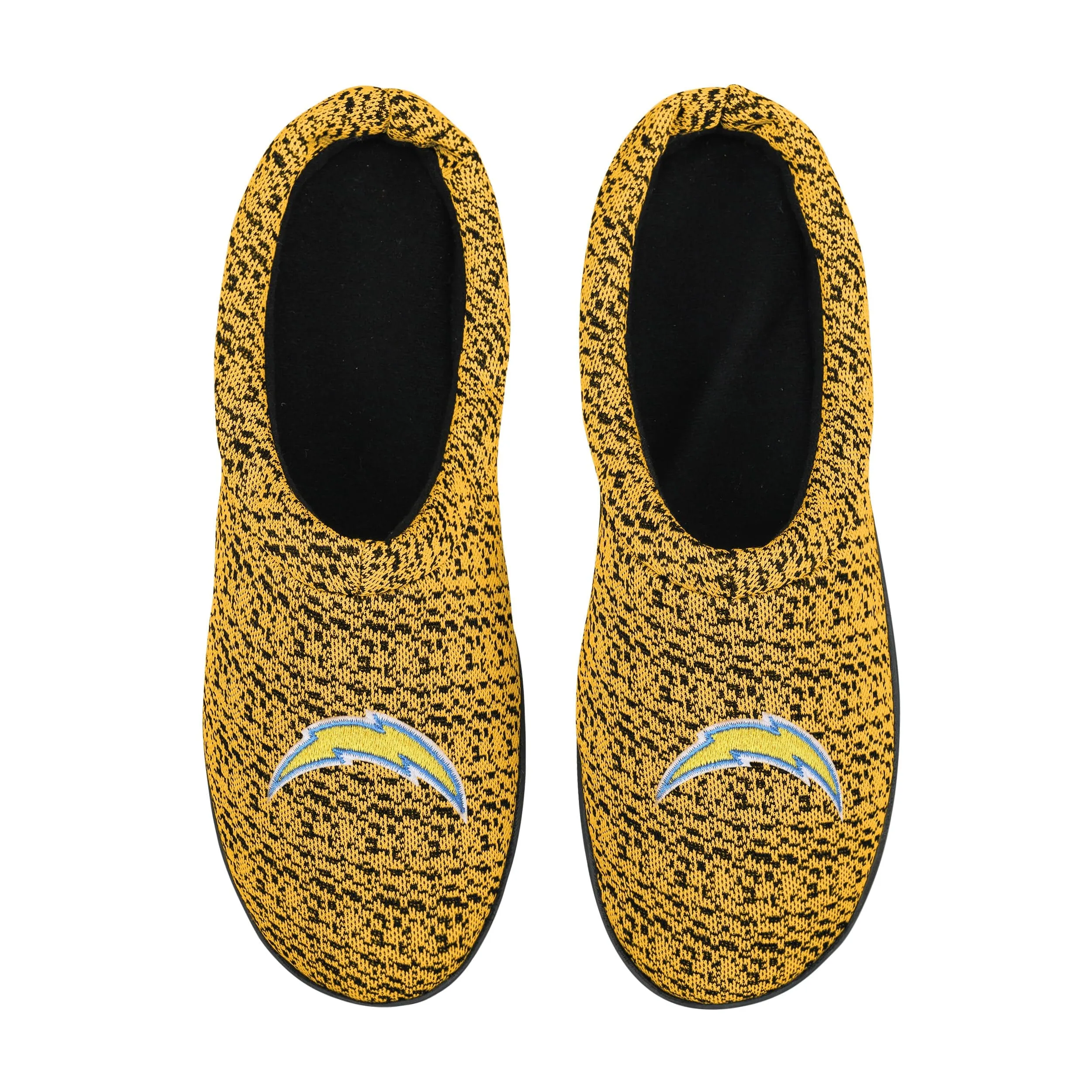Los Angeles Chargers NFL Mens Poly Knit Cup Sole Slippers
