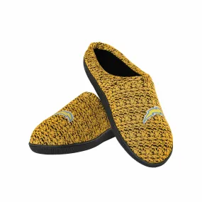 Los Angeles Chargers NFL Mens Poly Knit Cup Sole Slippers