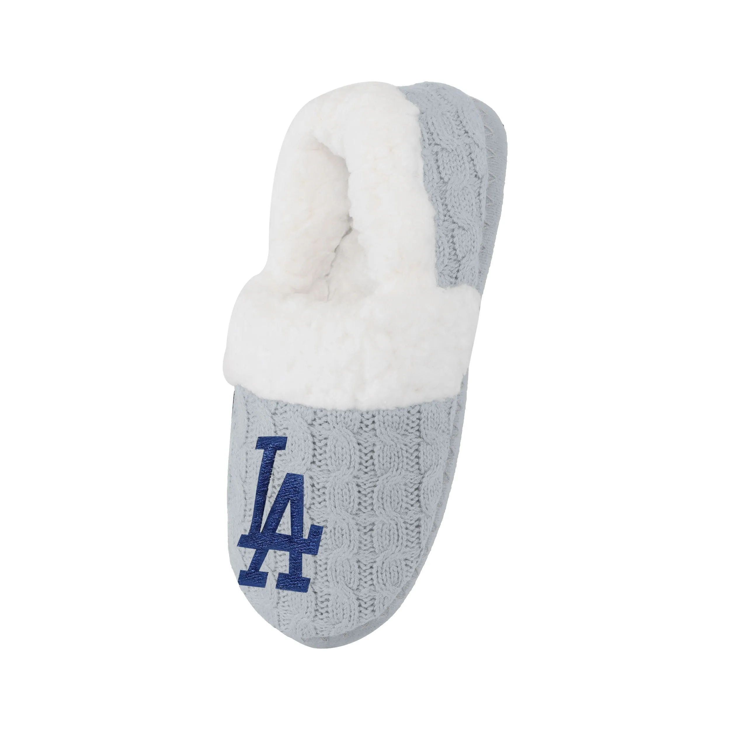 Los Angeles Dodgers MLB Womens Team Color Fur Moccasin Slippers