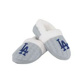 Los Angeles Dodgers MLB Womens Team Color Fur Moccasin Slippers