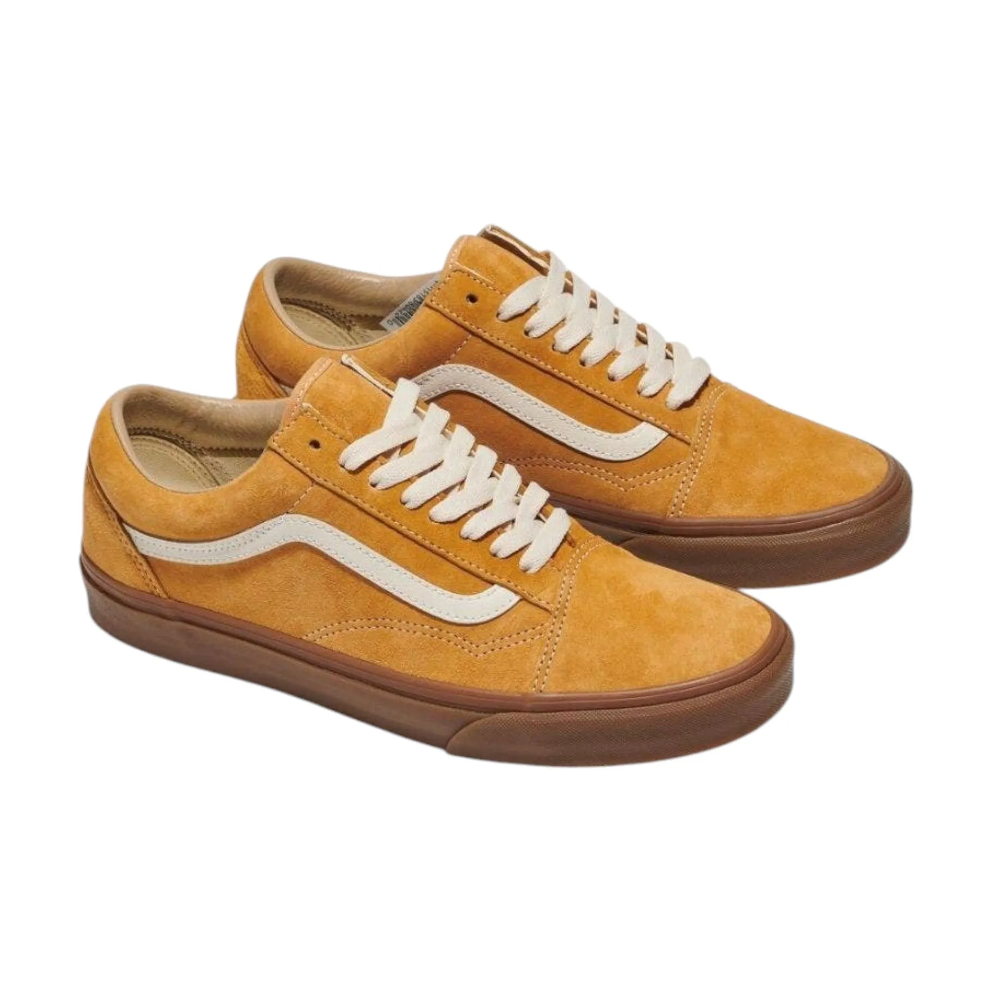 Mens Vans Old Skool Pig Suede Shoes Yellow