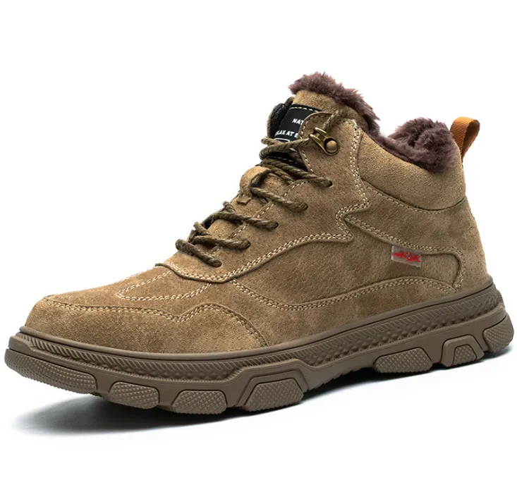 Men’s Wear-Resistant Cotton Safety Shoes – Anti-Slip & Protective Work Boots
