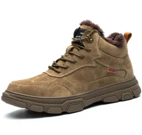 Men’s Wear-Resistant Cotton Safety Shoes – Anti-Slip & Protective Work Boots